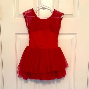 Charming Red Kids Dance Costume